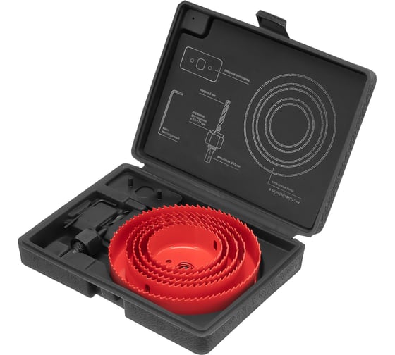 Набор кольцевых пил по дереву (64-127 мм; 5 шт.) MATRIX 704715 1