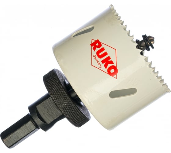 Набор коронок Bi-Metall HSSE-Co8 (9 шт; 19-64 мм; 2 адаптера) RUKO 126306