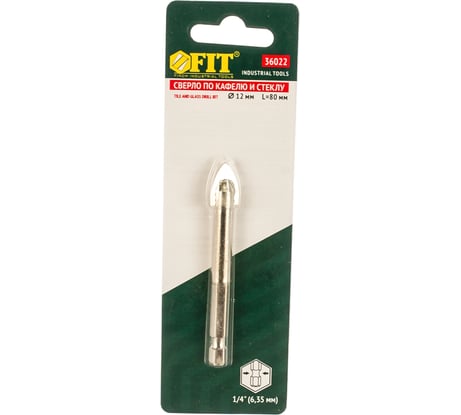 Сверло FIT для стекла/кафеля 12 мм 36022