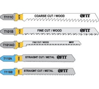 Набор полотен для электролобзика T111C; T101BR; T101AO; T118A; T118B, 5 шт. FIT HQ 41011