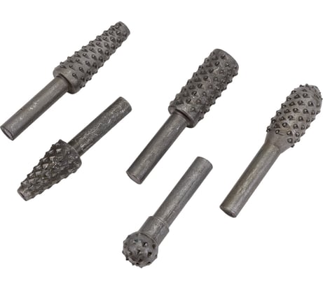 Шарошки для фигурных отверстий по дереву, 5 шт. FIT IT 36455
