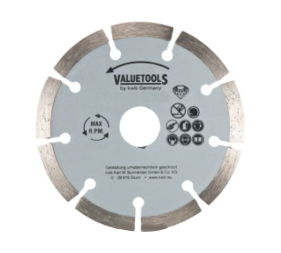 Круг алмазный отрезной сегментный (125х22 мм) KWB 7995-50