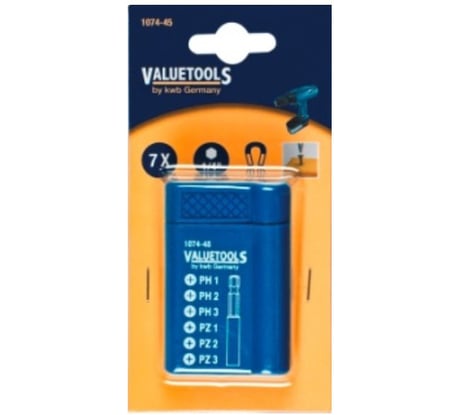 Набор бит (Ph/Pz) 7 предметов KWB 1074-45