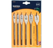 Набор сверл плоскофрезерных (10-22 мм) 6 шт. KWB 5124-60