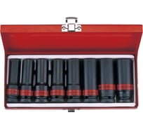 Набор ударных глубоких шестигранных торцевых головок 1/2", 1/2"-15/16", 8шт KING TONY 4410SP
