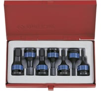 Набор ударных торцевых насадок 1/2", HEX 4-14 мм, 60мм, 7шт KING TONY 4407MP