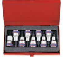 Набор торцевых насадок 1/2", TORX Т20-Т60, 60мм, 9шт KING TONY 4109PR