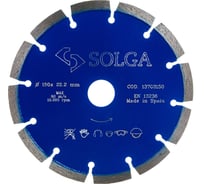 Диск алмазный PROFESSIONAL сегментный по железобетону (150х22.2 мм) Solga Diamant 13703150