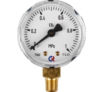 Манометр 1 МПа, черный, углекислота, 1/8" NPT ПТК 00000041918