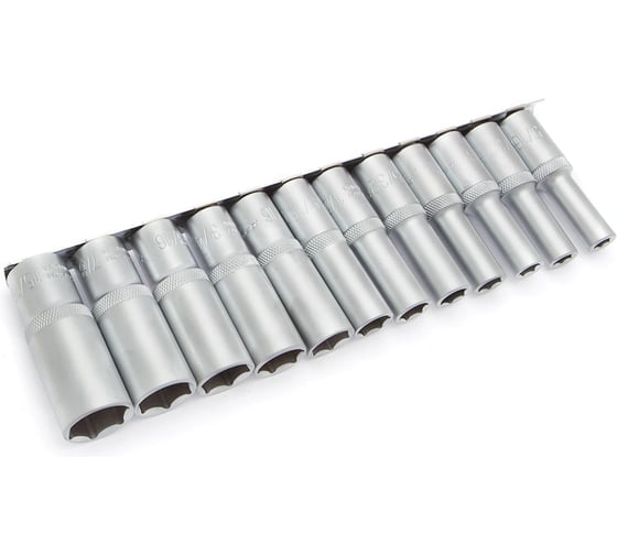 Набор головок шестигранных удлинённых дюймовых Дело Техники 1/2" 12шт. 620512 1