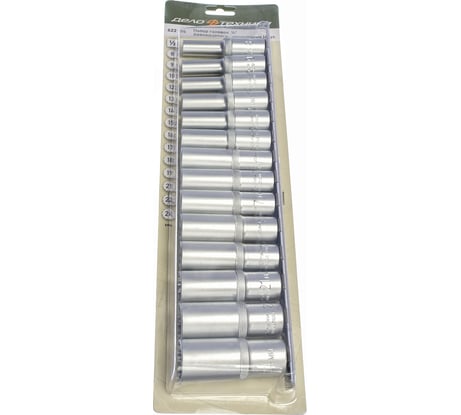 Набор головок двенадцатигранных удлинённых Дело Техники 1/2", 14шт. 622314