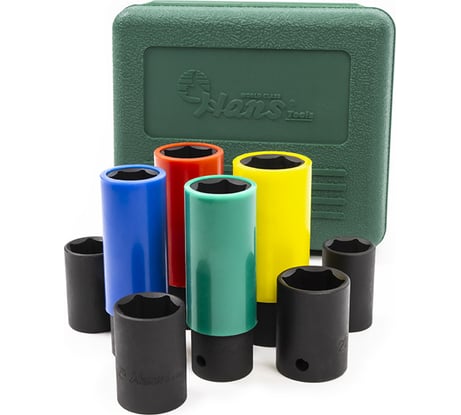 Комплект тонкостенных ударных головок (17-22 мм; 1/2"; 8 шт.) Hans 84608MBC