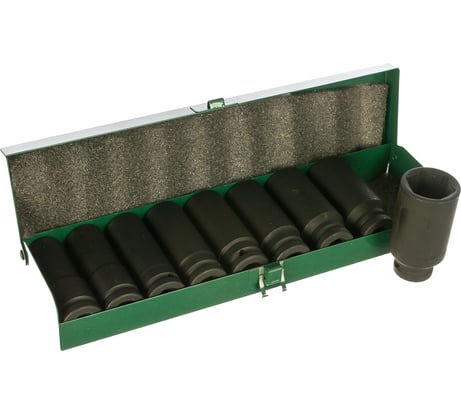 Комплект длинных ударных головок (17-30 мм; 1/2"; 9 шт.) Hans 84611M