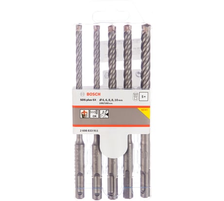 Бур по бетону SDS-plus-5X (6-10 мм) 5 шт. Bosch 2608833911