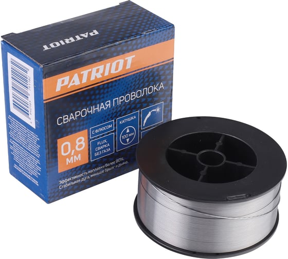 Проволока с флюсом 0.8 мм, 1 кг Patriot 605002208