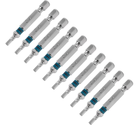 Набор бит (HEX 3; 50 мм, сталь S2) 10 шт. GROSS 11462
