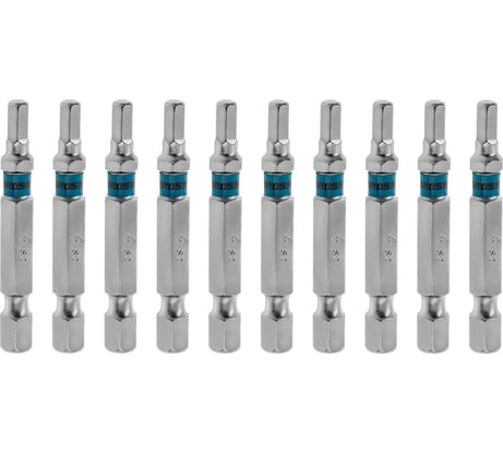 Набор бит (HEX 4; 50 мм, сталь S2) 10 шт. GROSS 11463