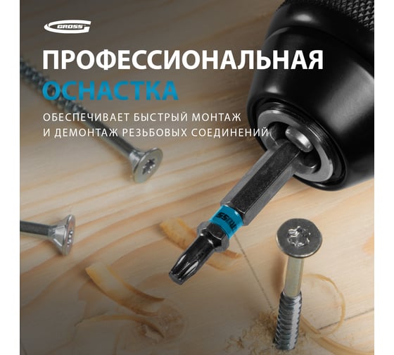 Набор бит TORX (Т30; 50 мм) 10 шт. GROSS 11472