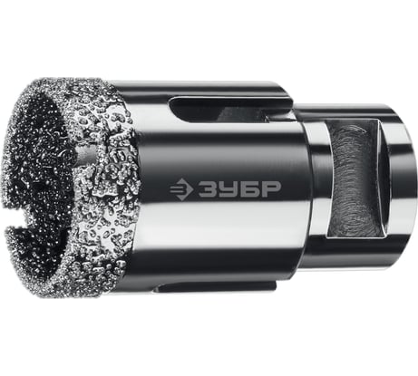Высокоскоростная алмазная коронка по керамограниту и железобетону ЗУБР Профессионал М14, вакуумное спекание, 35 мм, для УШМ 29865-35