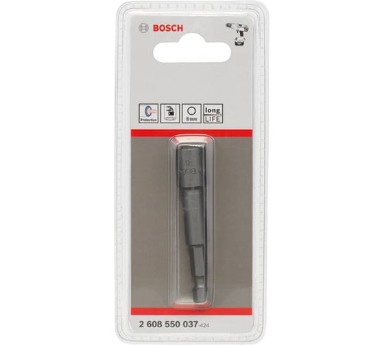 Головка торцевая 8х65 мм, 6-гранная Bosch 2608550037