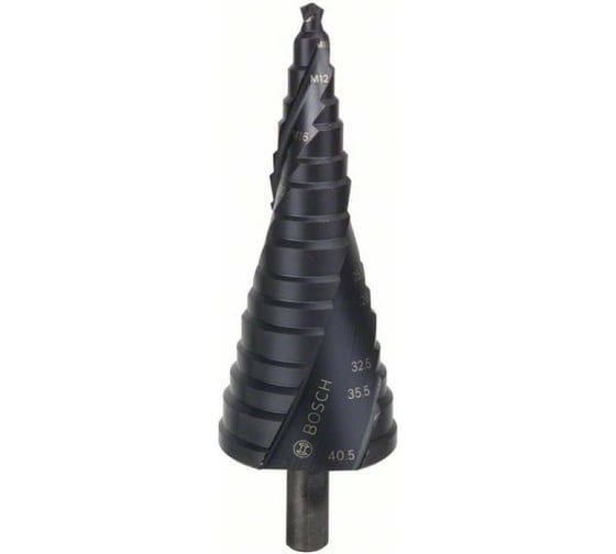 Ступенчатое сверло HSS-AlTiN 16 ступеней, 6-40.5 мм, M10-M40 Bosch 2608588071