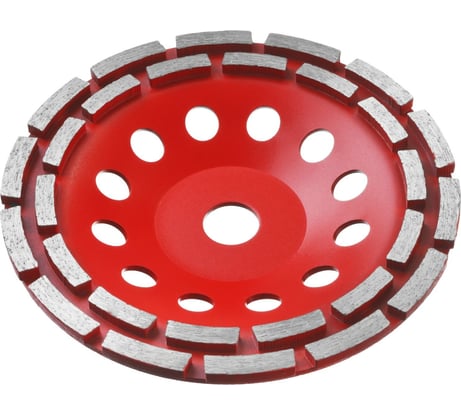 Чашка алмазная шлифовальная по бетону двухрядная, ЗУБР 180мм 33376-180
