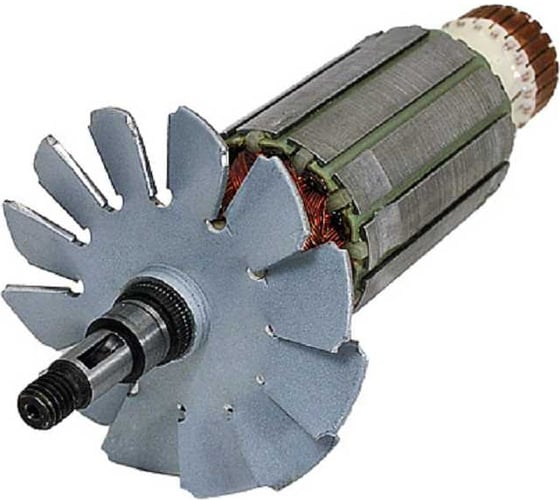 Якорь (ротор) аналог для болгарки (УШМ) 180 мм: Протон МШУ-180/1250, Vorskla ПМЗ1.2-180B, Stern AG-180 Q, Intertool DT-0218 и др. TORGWIN IK-8805