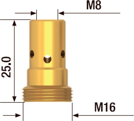 Адаптер контактного наконечника (10 шт; M8*25 мм) FUBAG F142.0022
