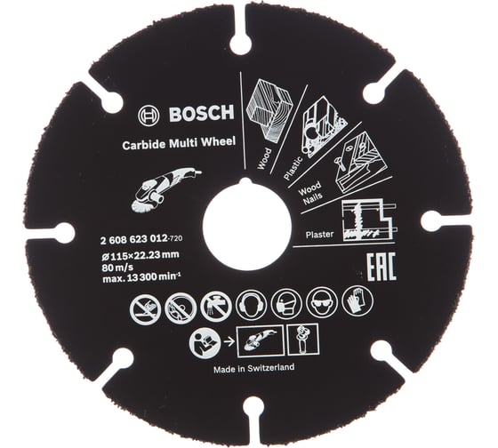 Отрезной диск для УШМ 115 мм Bosch 2608623012