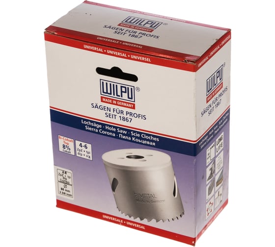 Коронка Bi-metall крупный зуб (86х38 мм) WILPU 3008600101