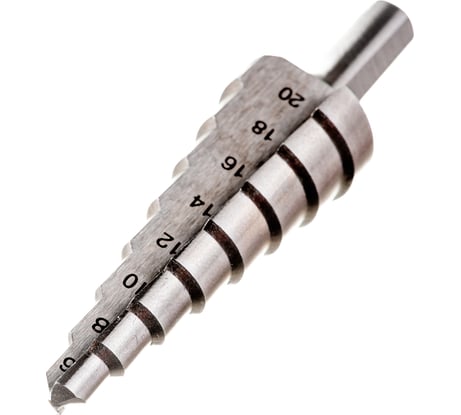 Сверло ступенчатое по металлу (6-20 мм; 8 ступеней; 75 мм) STAYER 29660-6-20-8