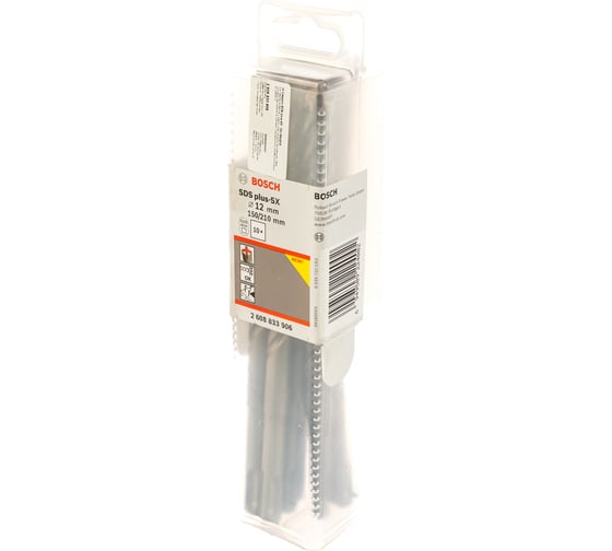 Сверло ударное 10 шт. SDS plus-5X (12x150x210 мм) Bosch 2608833906