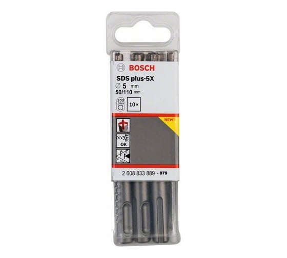 Сверло ударное 10 шт. SDS plus-5X (5x50x110 мм) Bosch 2608833889
