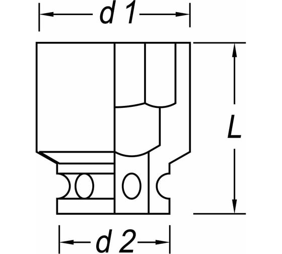 Головка торцевая ударная 6-ти гранная, тип N19K-12 (12 мм; 1/2'') NORGAU 064041012