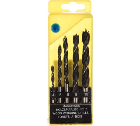 Набор сверл по дереву (4-10 мм; 5 шт.) FIT 36101