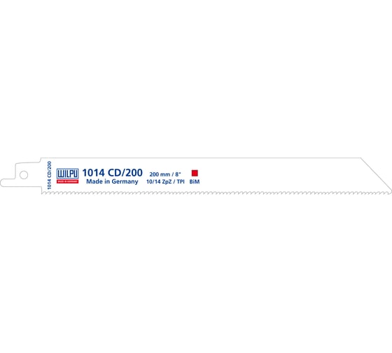Полотно универсальное 1014 CD/200 Bi-metall (5 шт; 200х19х1.27 мм; 180 мм; 10/14 TPI) WILPU 1357000005 1