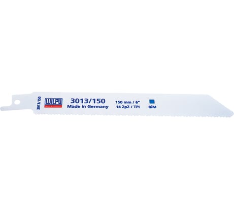 Полотно по металлу 3013/150 (5 шт; 150х19х0.9 мм; 130 мм; 14 TPI) WILPU 1461500005