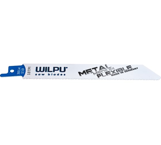 Полотно по металлу 3014/150 Bi-metal (5 шт; 150х19х0.9 мм; 130 мм; 18 TPI) WILPU 1441500005