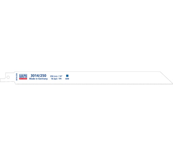 Полотно по металлу 3014/250 Bi-metal (5 шт; 250х19х0.9 мм; 230 мм; 18 TPI) WILPU 1442500005