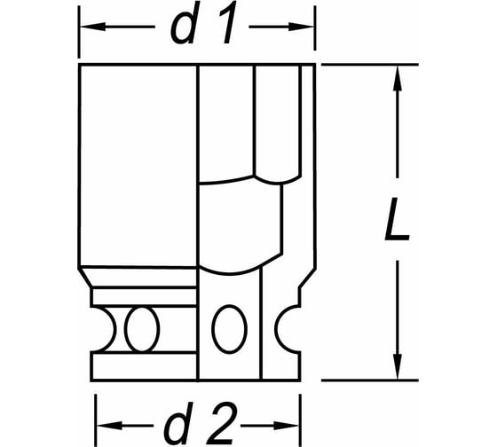 Головка торцевая ударная 6-ти гранная, тип N30K-13 (13 мм; 3/8'') NORGAU 064021013