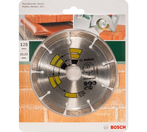 Диск алмазный универсальный (125х22.2 мм) Bosch 2609256401 1