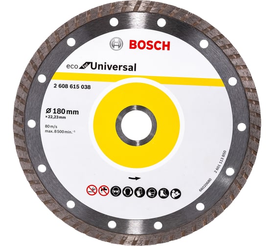 Диск алмазный ECO Universal Turbo (180х22.2 мм) Bosch 2608615038