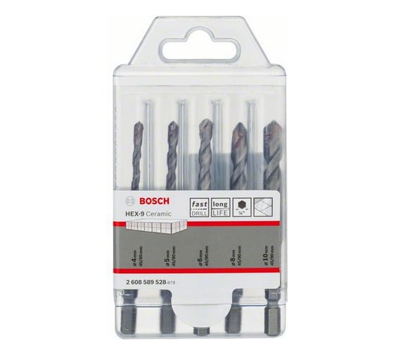 Набор сверл HEX-9 Ceramic (4-10 мм) 5 шт. Bosch 2608589528