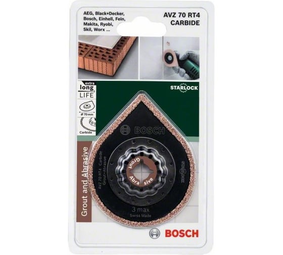 Насадка для удаления строительного раствора AVZ 70 RT4 (70 мм) Bosch 2609256C51