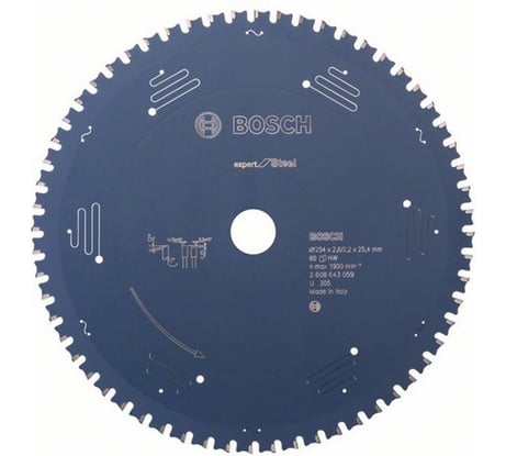 Пильный диск по металлу (254x25.4 мм; 60 зубьев) Bosch 2608643059