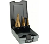 Набор из 3 ступенчатых сверл HSS-TiN 4-12, 4-20, 6-30 мм Bosch 2608587432