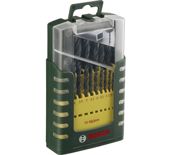 Набор сверл по металлу 19 шт, HSS-R, 1-10 мм Bosch 2607017151