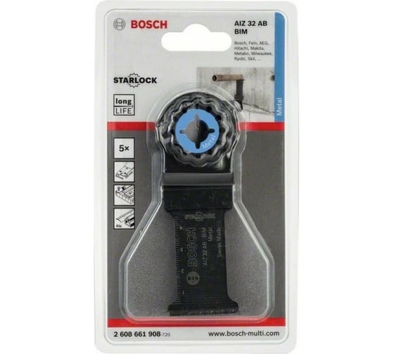 Погружное пильное полотно AIZ 32 AB BIM 32x30 мм, 5 шт Bosch 2608661908