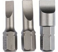 Набор из 3 насадок-бит Extra Hart S0.6x4.5 мм, S0.8x5.5 мм, S1.2x8 мм Bosch 2607001750