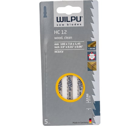 Пилка по дереву HC 12 5 шт. WILPU 211000005